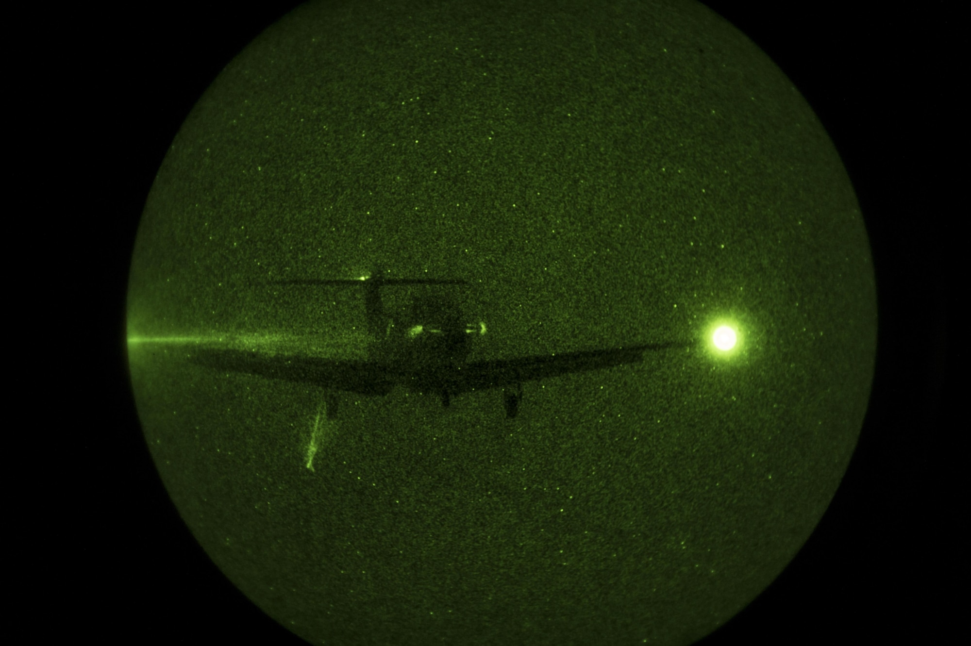 A U-28A assigned to the 318th Special Operations Squadron prepares to land during a Full Mission Profile exercise at White Sands Missile Range, N.M., Oct. 12, 2016.  The FMP was utilized to integrate Special Operations Forces and foster tactical maturity through deliberate planning and execution of a force projection package and enable Special Tactics Airmen pre-deployment evaluation. (U.S. Air Force photo by Tech. Sgt. Manuel J. Martinez)