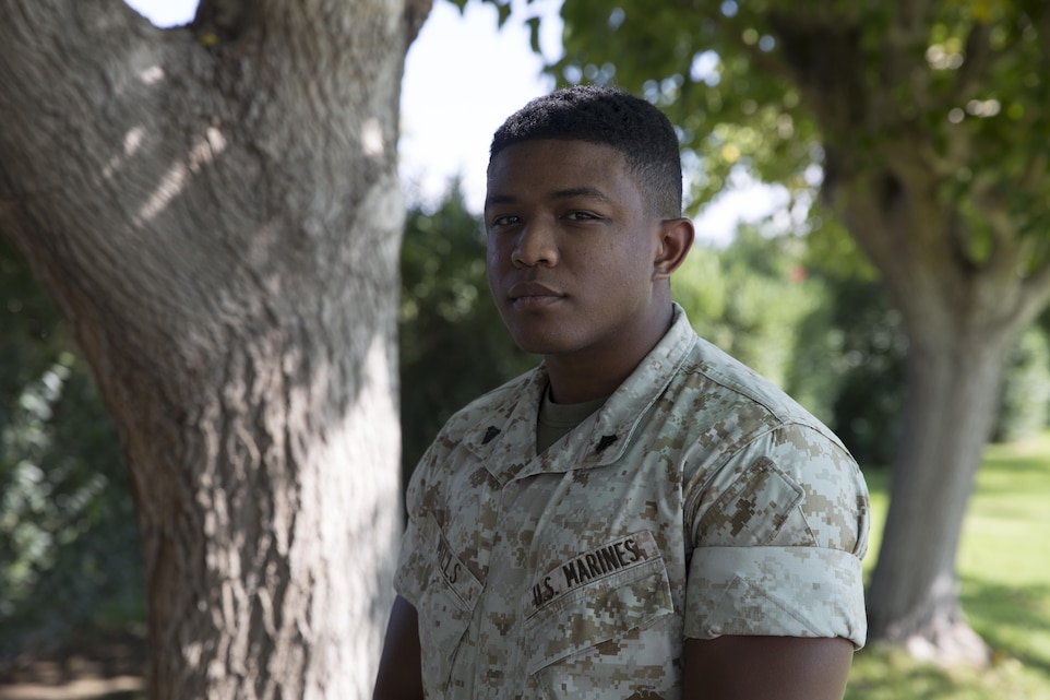 Cpl. Ben Mills, Commanding General’s driver, was selected for his billet in April. While in high school, he ran two marathons as part of a running program in Philadelphia, Pa. (Official Marine Corps photo by Cpl. Medina Ayala-Lo/ Released)