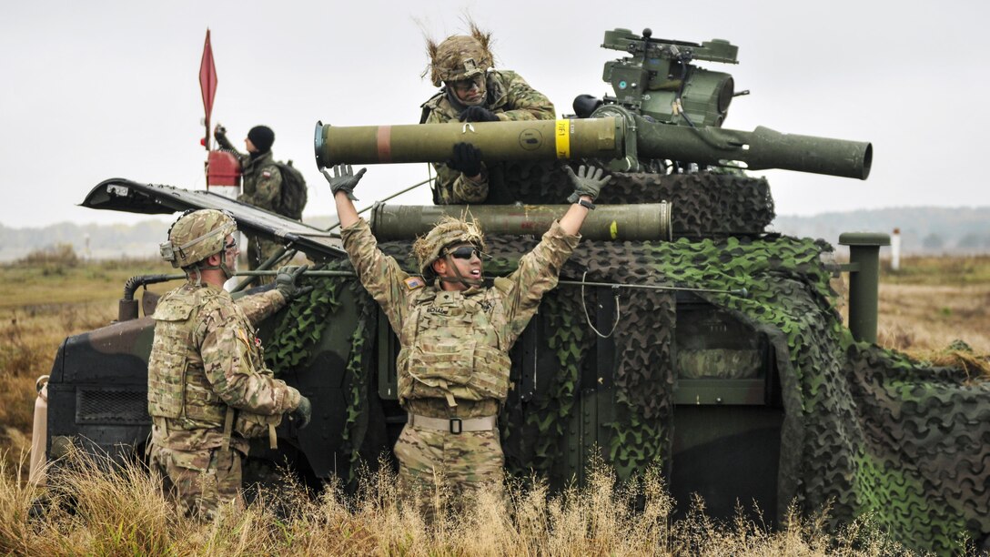 <strong>Photo of the Day: Oct. 26, 2016</strong><br/><br />Paratroopers load an anti-tank missile during weapons training at a range in Drawsko Pomorskie, Poland, Oct. 22, 2016. U.S. and Polish forces joined to demonstrate deterrence capabilities through airborne assault and combined defensive operations. Army photo by Sgt. William A. Tanner<br/><br /><a href="http://www.defense.gov/Media/Photo-Gallery?igcategory=Photo%20of%20the%20Day"> Click here to see more Photos of the Day. </a>