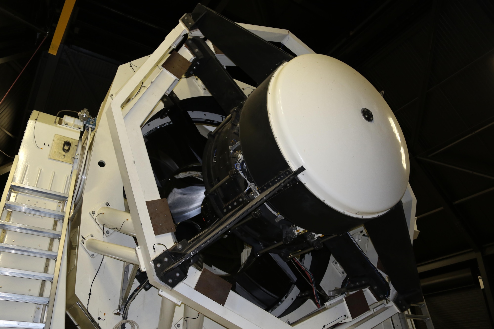 WHITE SANDS MISSILE RANGE, N.M. - The design of the Space Surveillance Telescope makes it one of the most nimble telescopes in the world. Now operating near White Sands Missile Range, New Mexico, the telescope was designed for space situational awareness and will be moved to Australia to become part of the 21st Space Wing’s network of ground-based sensors by 2020. (Courtesy photo)