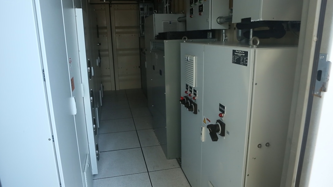 Marine Corps Air Station Miramar, Calif., will the use the microgrid as a back-up power system in the event of an outage. The microgrid uses solar energy and methane gas to keep mission-critical buildings operational. Planning for the project began in 2012,and it is slated for completion in 2019. (U.S. Marine Corps photo by Pfc. Liah Kitchen/Released)
