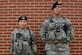 Airman 1st Class Sarah Shepherd, left, and Staff Sgt. Sawyer Fox, right, 11th Security Forces Squadron response force leaders, display the wear of body cameras at Joint Base Andrews, Md., Oct. 4, 2016. JBA defenders began donning the body worn cameras Oct. 26 as part of a six-month-long Air Force-level test to determine which product to use. The cameras will be evaluated on their video quality, usefulness, and how they can be better utilized. (U.S. Air Force photo by Senior Airman Jordyn Fetter)