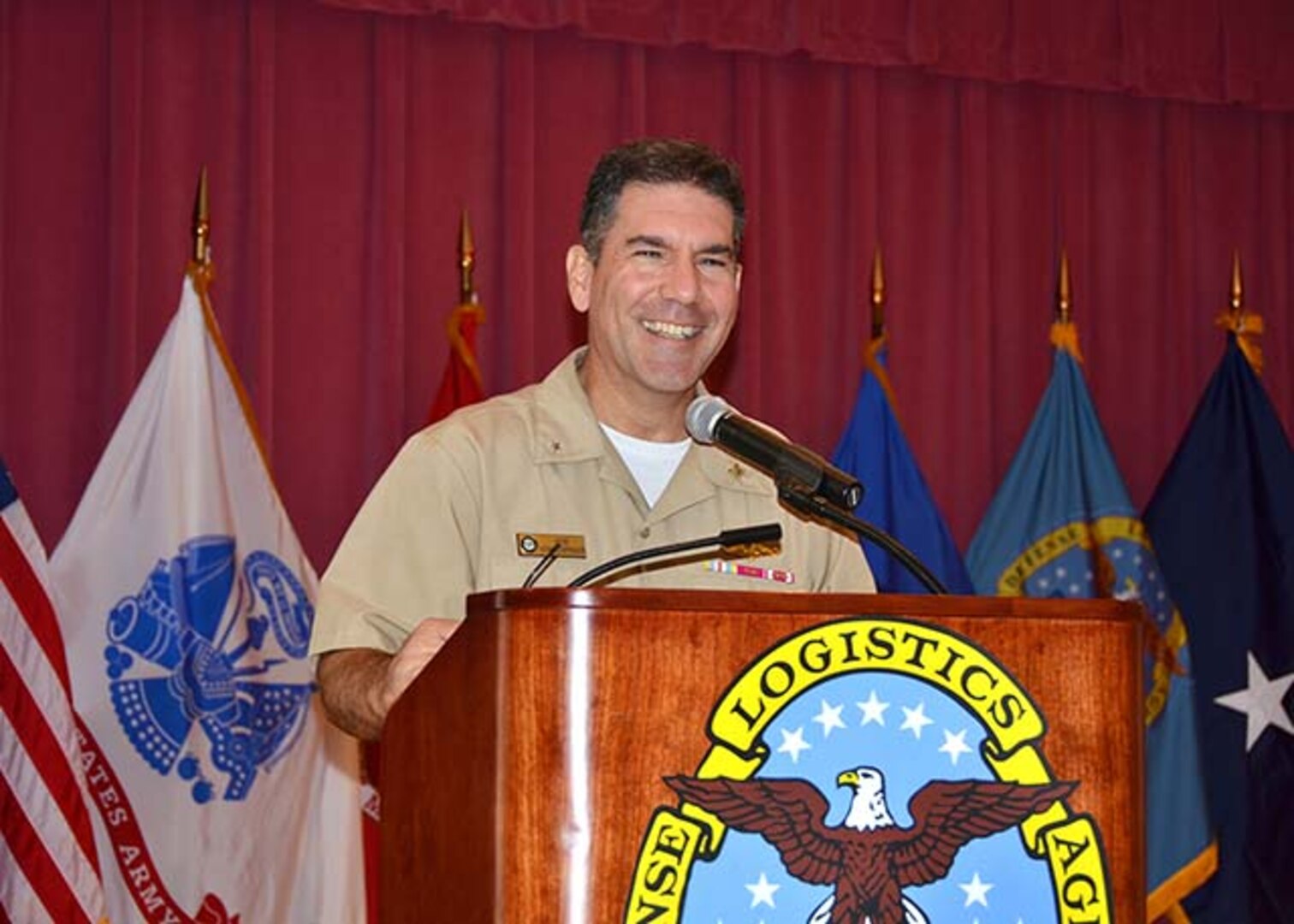 Navy Rear Adm. Peter Stamatopoulos, director, Fleet Ordnance and Supply, U.S. Fleet Forces Command, was the guest speaker at the 241st Navy birthday celebration Oct. 13, 2016 in the Center Restaurant on Defense Supply Center Richmond, Virginia. During his remarks, he shared three qualities that he feels contributes to our sailors’ successes. 
