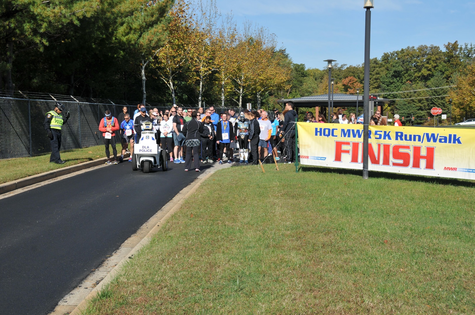 Employees at the McNamara Headquarters Complex set out on their 5K "Monster Dash" walk/run Oct. 26, 2016.