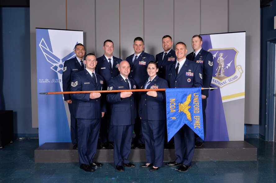 NCO academy class 17-1, F Flight, at the Chief Master Sergeant Paul H. Lankford Enlisted Professional Military Education Center in Louisville, Tenn. (U.S. Air National Guard photo by Master Sgt. Jerry D. Harlan/Released)