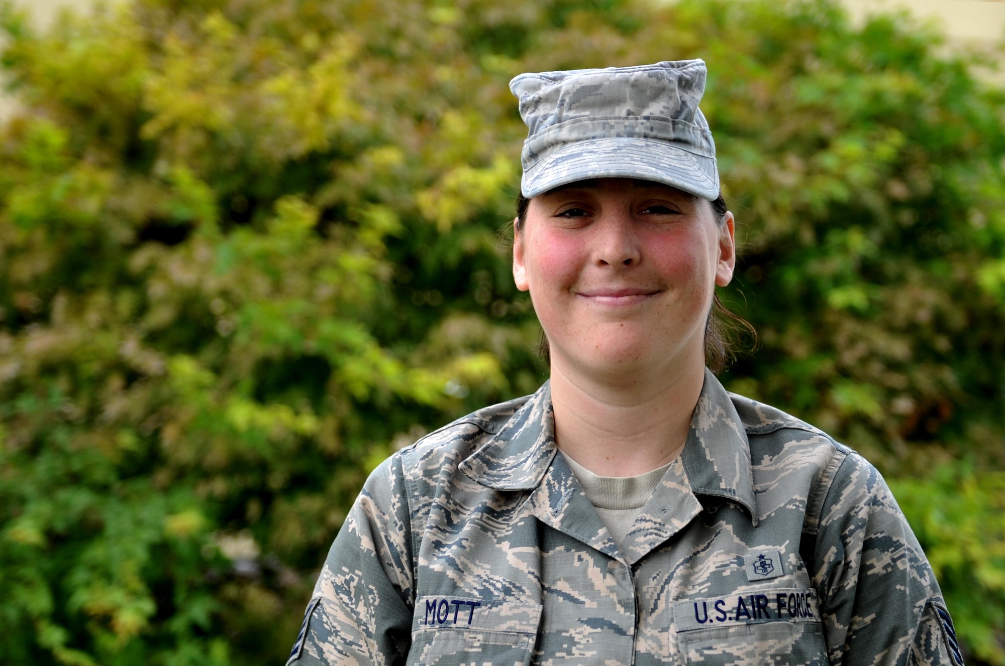 Staff Sgt. Allison Mott, 9th Physiological Support Squadron U-2 physiological technician poses for a photo Oct. 24, 2016, at Beale Air Force Base, Calif. (U.S. Air Force photo/Staff Sgt. Jeffrey Schultze) 