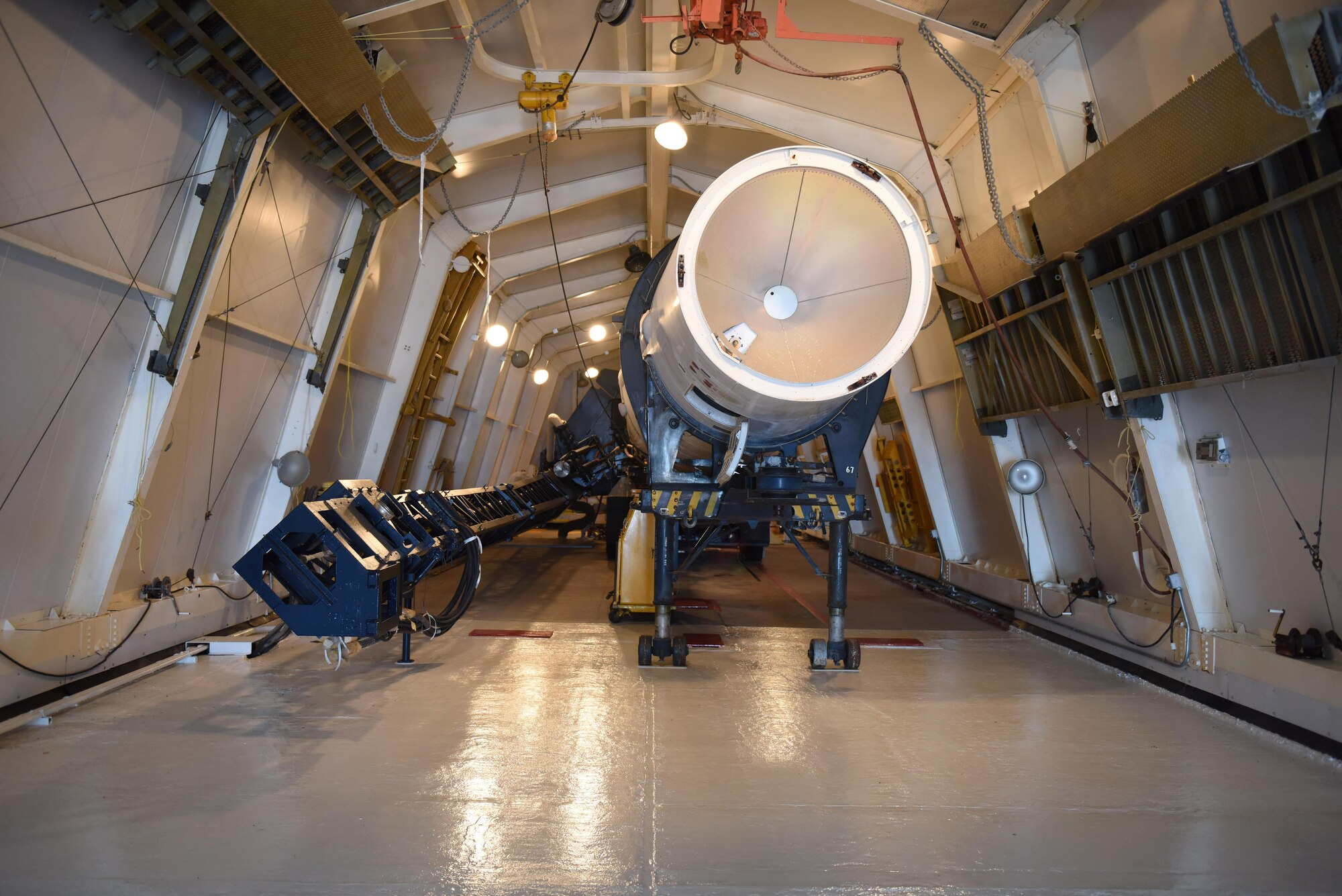 A deactivated THOR Intermediate Range Ballistic Missile sits on the West Pad at Space Launch Complex 10, Oct. 25, 2016, Vandenberg Air Force Base, Calif. During the past year Vandenberg’s Space and Technology Center, sometimes referred to as the base museum, has received various upgrades that are expected to continue into 2017. (U.S. Air Force photo by Senior Airman Kyla Gifford/Released)