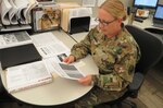 Army Lt. Col. Debra Hernandez, the first nutritionist in the Subsistence supply chain, works in her DLA Troop Support office in Philadelphia. Hernandez, a registered dietitian, uses her more than 25 years of experience to analyze products’ ingredients and ensure they are meeting customer’s nutritional needs.