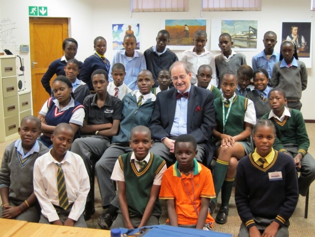 Dr. Delli Priscoli leading classes with Township students in Johannesburg, South Africa, for USAID.