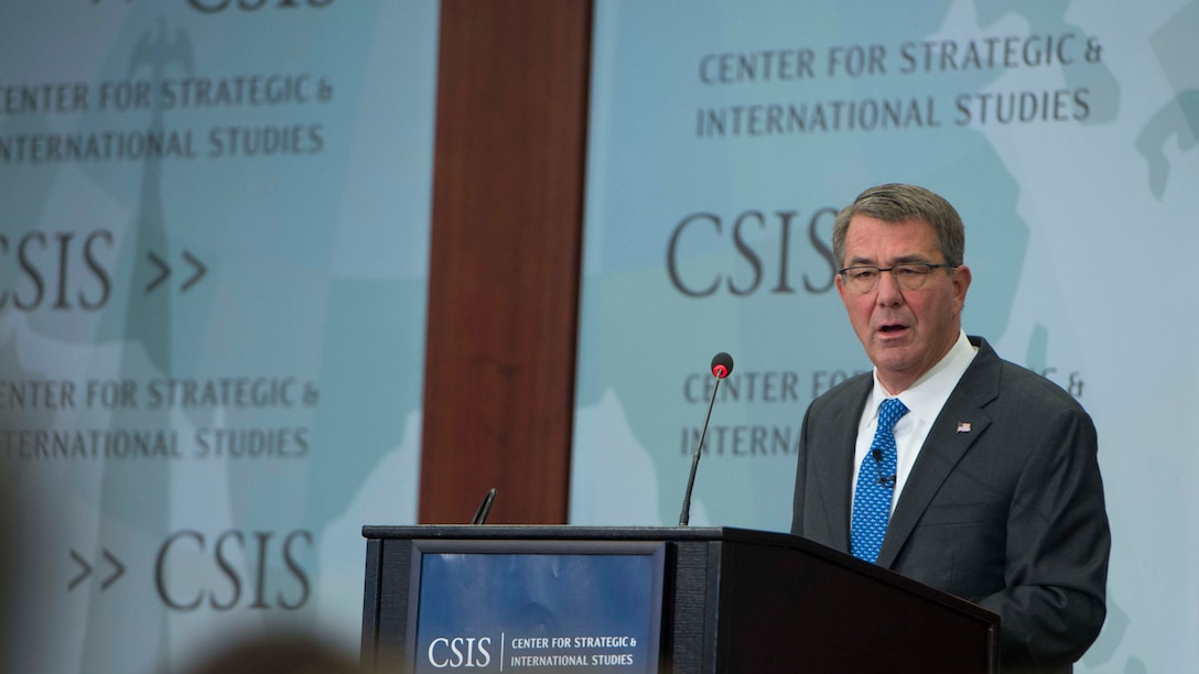 Defense Secretary Ash Carter announced he is implementing new recommendations that will advance innovation at the Pentagon and help build the Force of the Future during a speech in Washington, D.C., Oct. 28, 2016. DoD photo by Navy Petty Officer 1st Class Tim D. Godbee<br /><br /><a target="_blank" href="https://www.flickr.com/photos/secdef">
Click here to see more images on Secretary Carter's Flickr page. </a>
