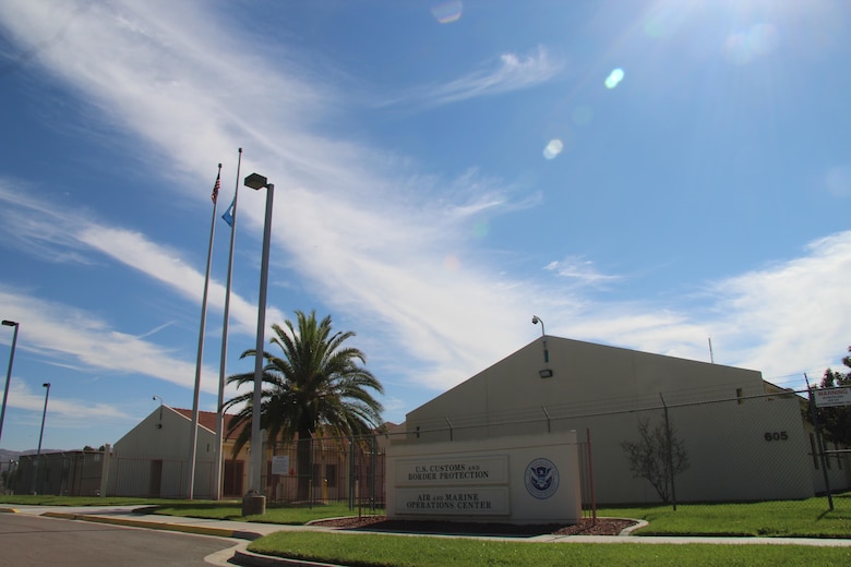 Exterior photo of  the U.S. Customs and Border Protection Air and Marine Operations Center at March Air Reserve Base, Riverside County, California, Oct. 26. The U.S. Army Corps of Engineers Los Angeles District, U.S. Customs and Border Protection Air and Marine Operations and March Air Reserve Base officials broke ground, on a new CBP AMOC expansion construction project here, Oct. 26.