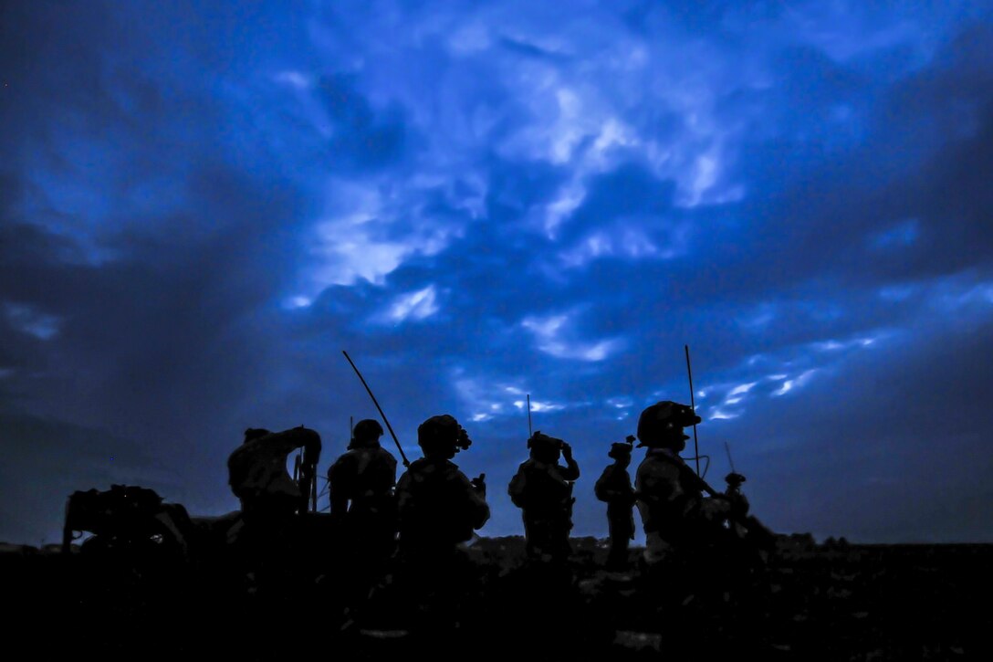 Airmen pull security and establish a line of communication on Kunsan Air Base, South Korea, Oct. 22, 2016. Air Force photo by Senior Airman Colville McFee