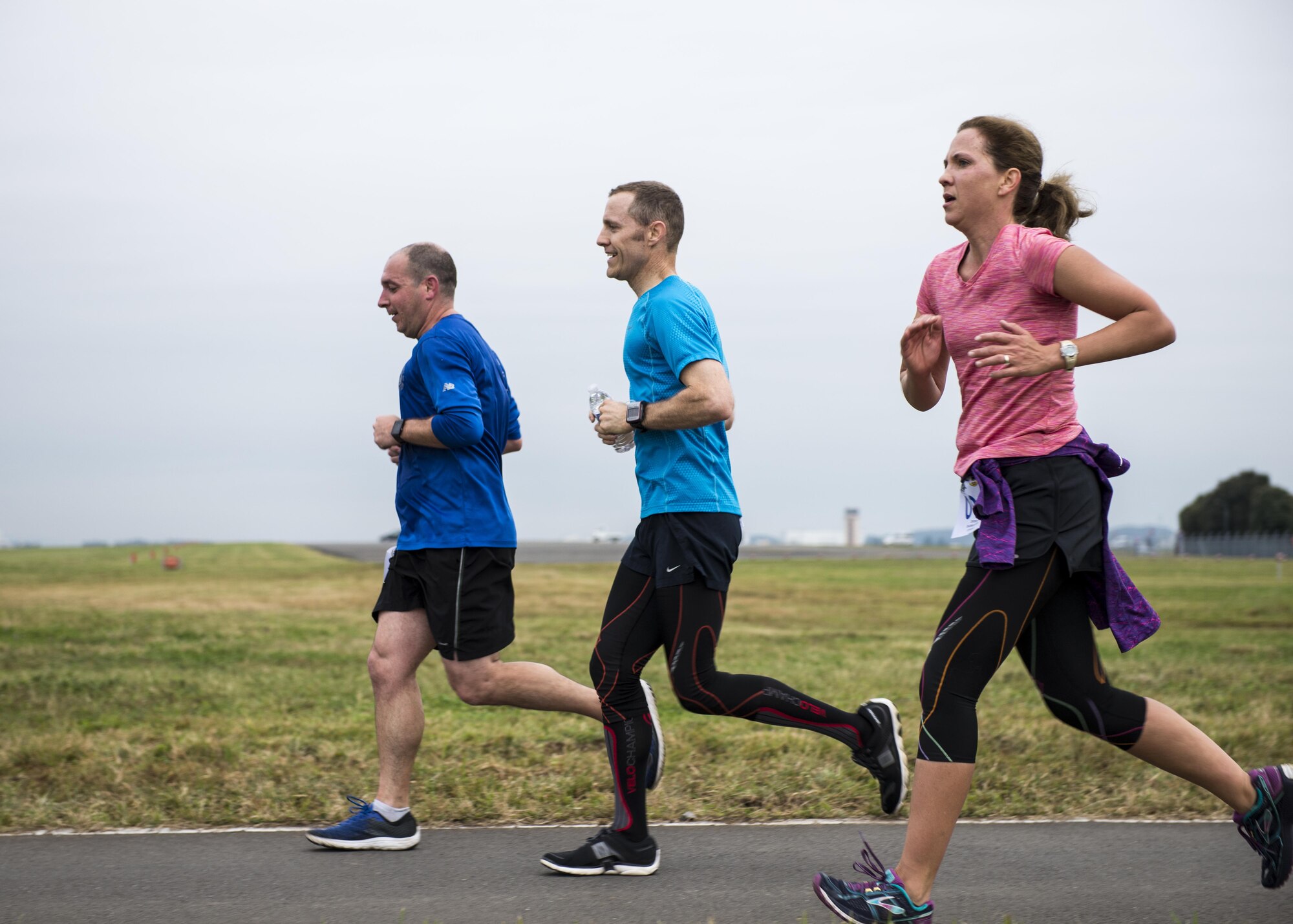 Participants run in the 5th annual 374th Civil Engineer Squadron Running of the Bulls 10K on 28 Oct. 2016, at Yokota Air Base, Japan. The event had over 75 participants and raised $760 for charity. (U.S. Air Force photo by Airman 1st Class Donald Hudson/Released)