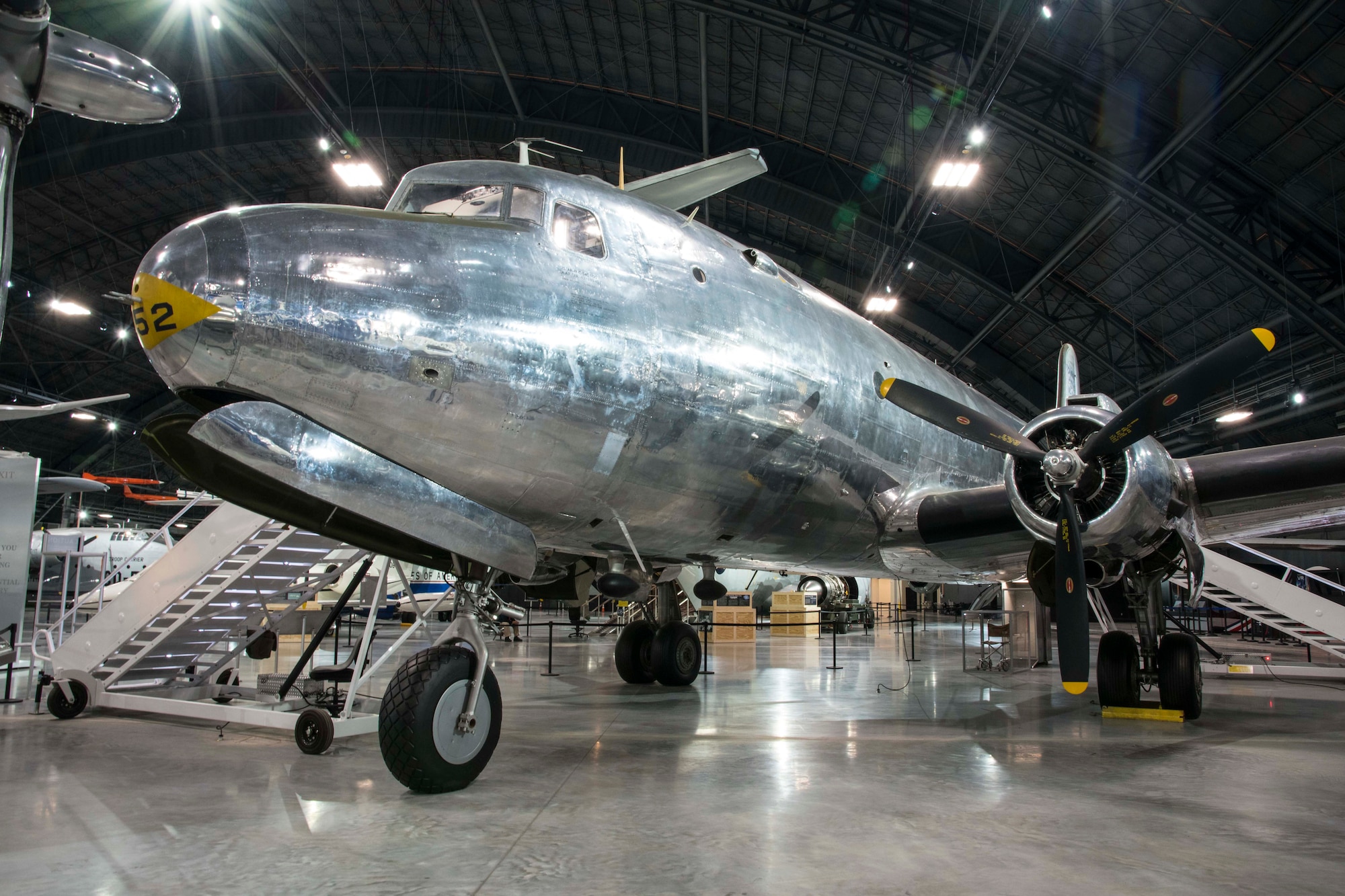 DAYTON, Ohio -- The Douglas VC-54C “Sacred Cow” on display in the Presidential Gallery at the National Museum of the United States Air Force. (U.S. Air Force photo by Ken LaRock) 