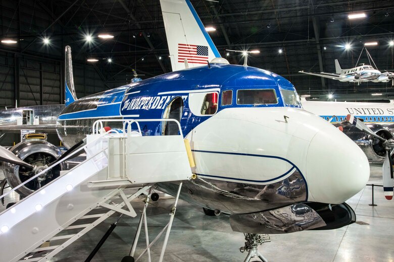 DAYTON, Ohio -- The Douglas VC-118 “Independence” on display in the Presidential Gallery at the National Museum of the United States Air Force. (U.S. Air Force photo by Ken LaRock)