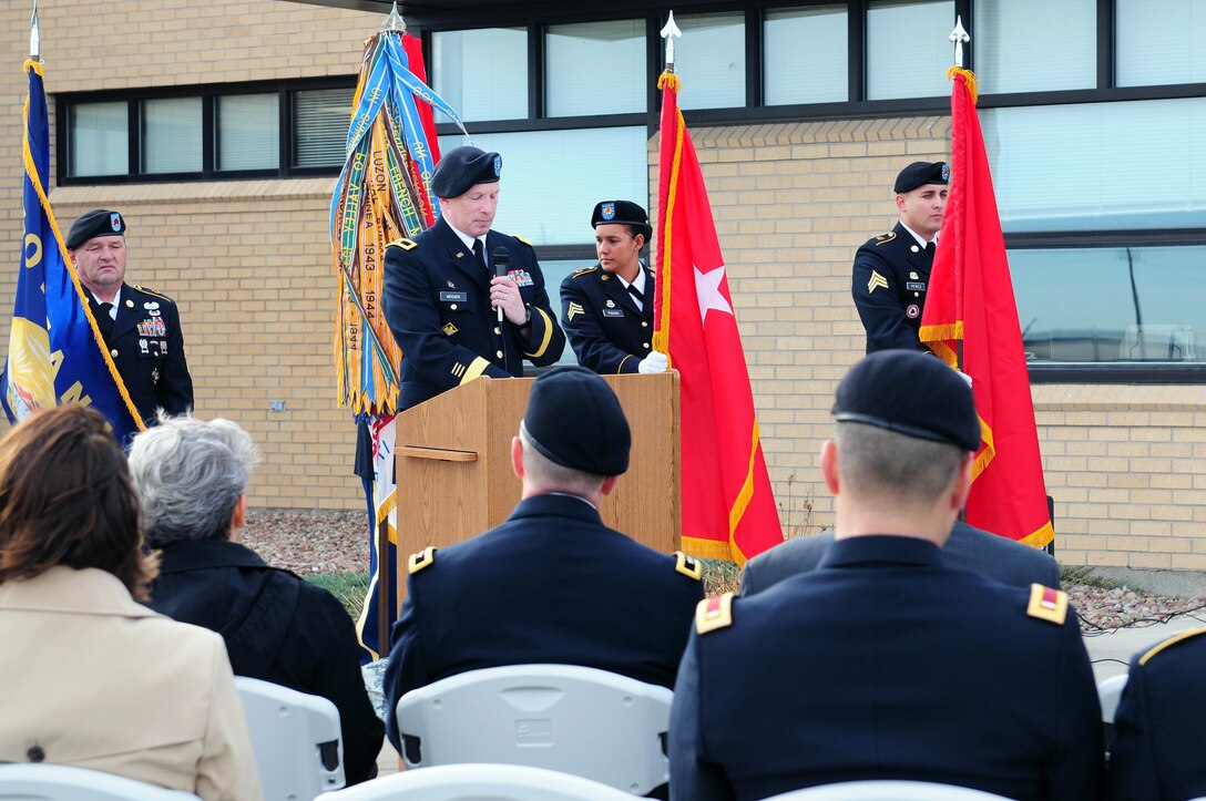 A new jointly-used Armed Forces Reserve Center in Great Falls, Montana is now named the Capt. John E. Moran and Capt. William W. Galt Armed Forces Reserve Center. 

Soldiers in the U.S. Army Reserve’s 364th Sustainment Command (Expeditionary) and the Montana Army National Guard dedicated the newer building during an official ceremony Oct. 21 to the two Great Falls natives who each earned the Congressional Medal of Honor—Moran for his heroics in the Philippine-American War in 1900 and Galt for his bravery during the Second World War. 

The ceremony hosted several members of the Galt family and featured speakers that included the Montana National Guard Adjutant General, the governor of Montana, and state and federal legislators. The 364th ESC’s commanding general also spoke during the ceremony. 

"Today we don't have the same adversaries that we did back then. However, all know that if we don't stay vigilant, if we don't maintain a ready Army, if our soldiers don't keep up the same kinds of skills that we ask them to, those things might be lost," said Brig, Gen. Greg Mosser, Commanding General of the 364th ESC. 

The 889th Quartermaster Company and the Montana National Guard will use the Great Falls Reserve Center for their monthly battle training assemblies.