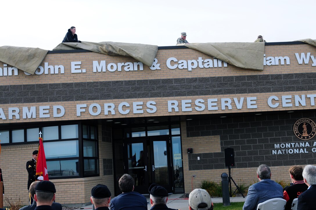 A new jointly-used Armed Forces Reserve Center in Great Falls, Montana is now named the Capt. John E. Moran and Capt. William W. Galt Armed Forces Reserve Center. 

Soldiers in the U.S. Army Reserve’s 364th Sustainment Command (Expeditionary) and the Montana Army National Guard dedicated the newer building during an official ceremony Oct. 21 to the two Great Falls natives who each earned the Congressional Medal of Honor—Moran for his heroics in the Philippine-American War in 1900 and Galt for his bravery during the Second World War. 

The ceremony hosted several members of the Galt family and featured speakers that included the Montana National Guard Adjutant General, the governor of Montana, and state and federal legislators. The 364th ESC’s commanding general also spoke during the ceremony. 

"Today we don't have the same adversaries that we did back then. However, all know that if we don't stay vigilant, if we don't maintain a ready Army, if our soldiers don't keep up the same kinds of skills that we ask them to, those things might be lost," said Brig, Gen. Greg Mosser, Commanding General of the 364th ESC. 

The 889th Quartermaster Company and the Montana National Guard will use the Great Falls Reserve Center for their monthly battle training assemblies.