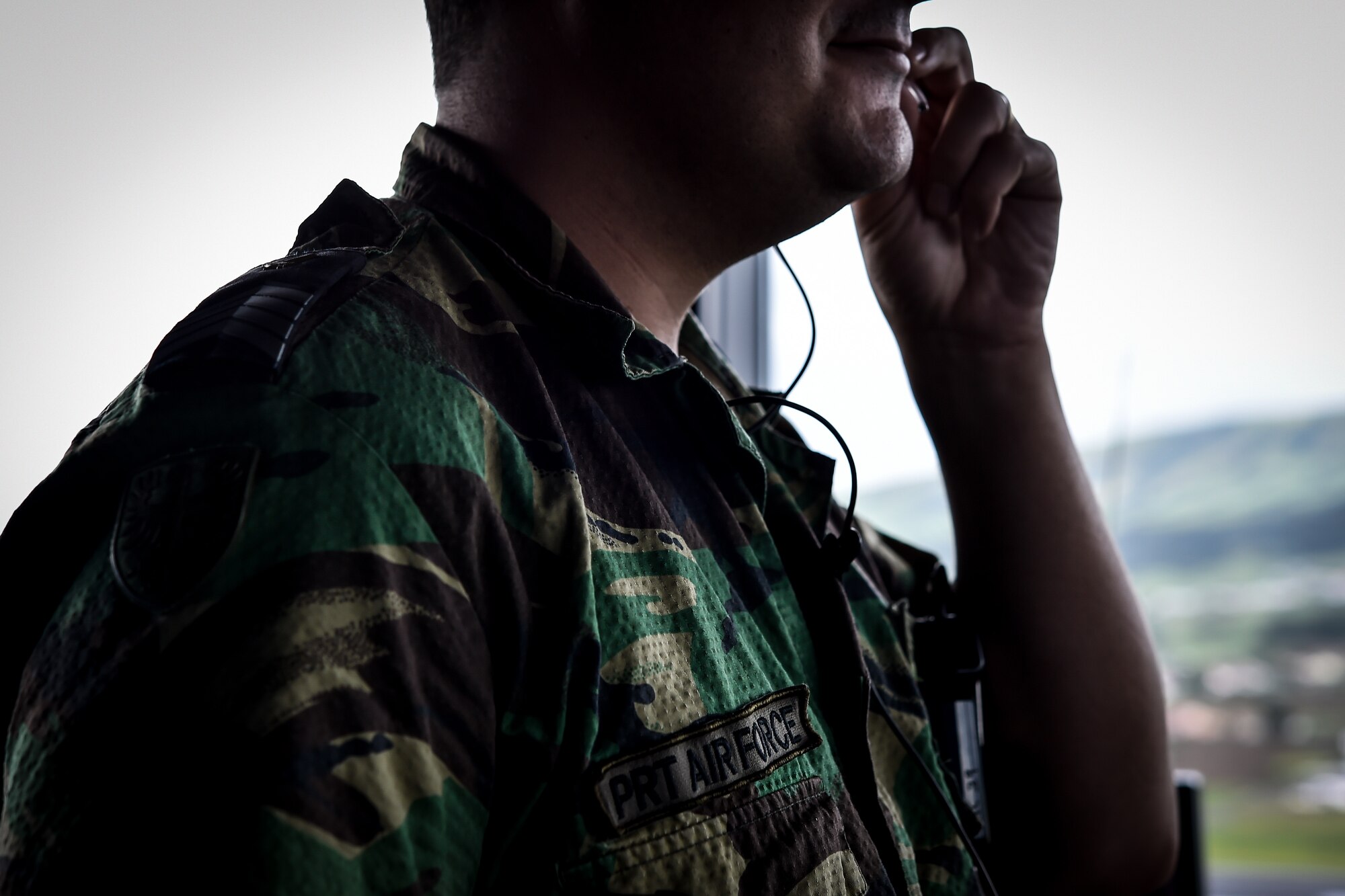 A Portuguese Air Force air traffic controller at Lajes Field, Azores, Portugal, Oct. 5, 2016. The 65th Air Base Group enables expeditionary movement of war fighters, warplanes and global communications to combatant commanders; and supports joint coalition and NATO operations to promote partnerships. (U.S. Air Force photo by Senior Airman Nicole Keim)