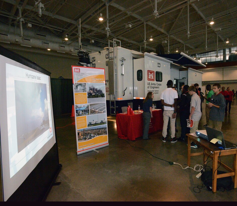 NASHVILLE, Tenn. (Oct. 24, 2016) –Technical experts from the U. S. Army Corps of Engineers Nashville District prepared students for future STEM careers during the “My Future, My Way” Career Exploration Fair at two exhibits sponsored by the Metro Nashville Public schools Academies of Nashville and the Nashville Area Chamber of Commerce at Music City Convention Center Oct. 27, 2016.