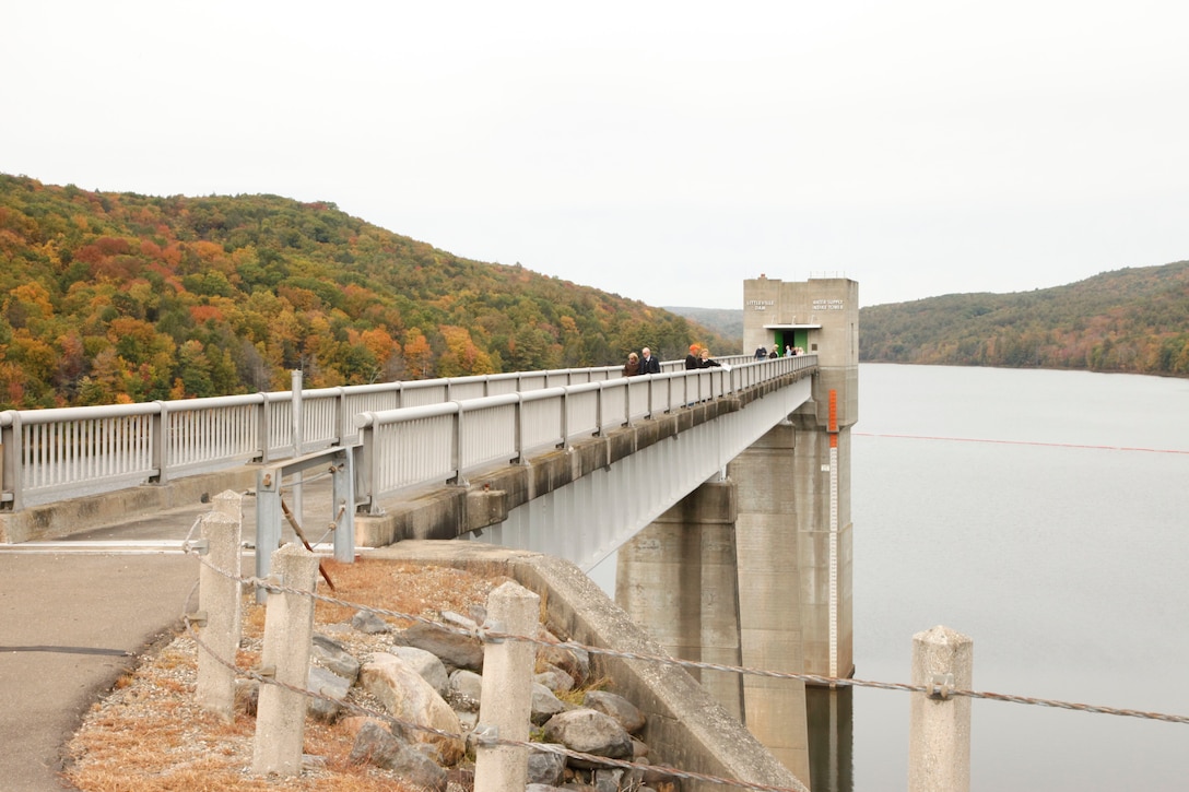 Visitors queue up for the gate house tour at Littleville Lake during the project's 50th anniversary celebration on October 8, 2016.  Knightville Dam also celebrated it's 75th anniversary on the same day during a joint ceremony.