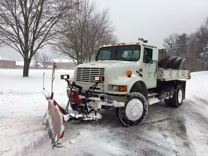 MARINE CORPS BASE QUANTICO, Va. — Cpl. Calehan and Lance Cpl. Rice with TBS are assigned to help clear roads on Jan. 23 aboard MCB Quantico.