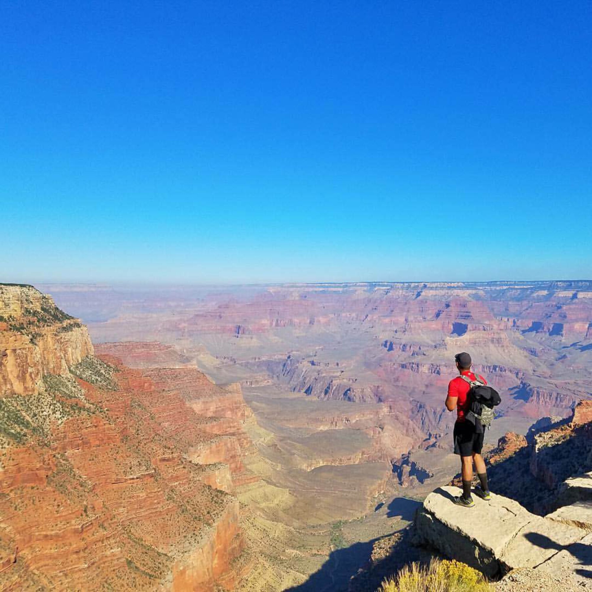 Staff Sgt. Brando Sompie, 56th Force Support Squadron readiness & mortuary affairs technician, takes in the view after hiking the Grand Canyon Oct. 15, 2016 at Grand Canyon National Park, Ariz. Sompie began hiking during high school and continues to set foot onto countless hiking trails. (Courtesy Photo)