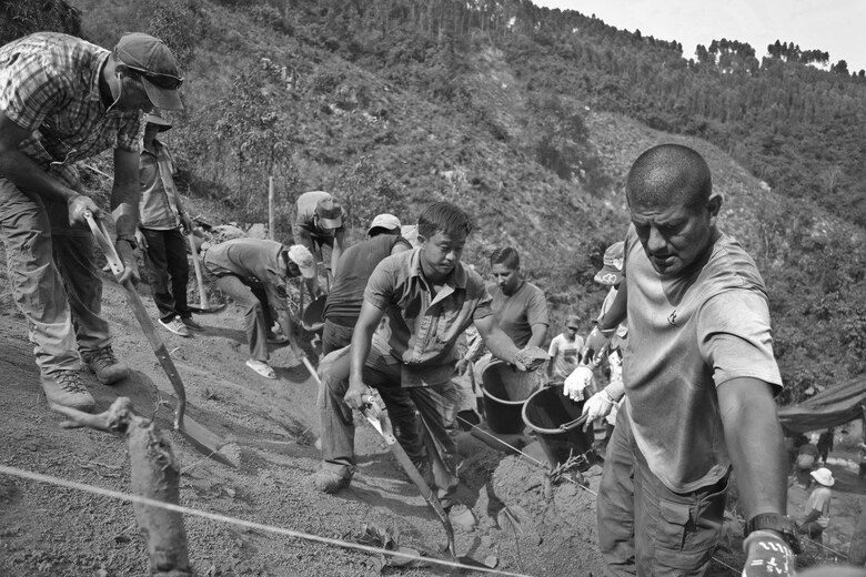 Work at the excavation site.