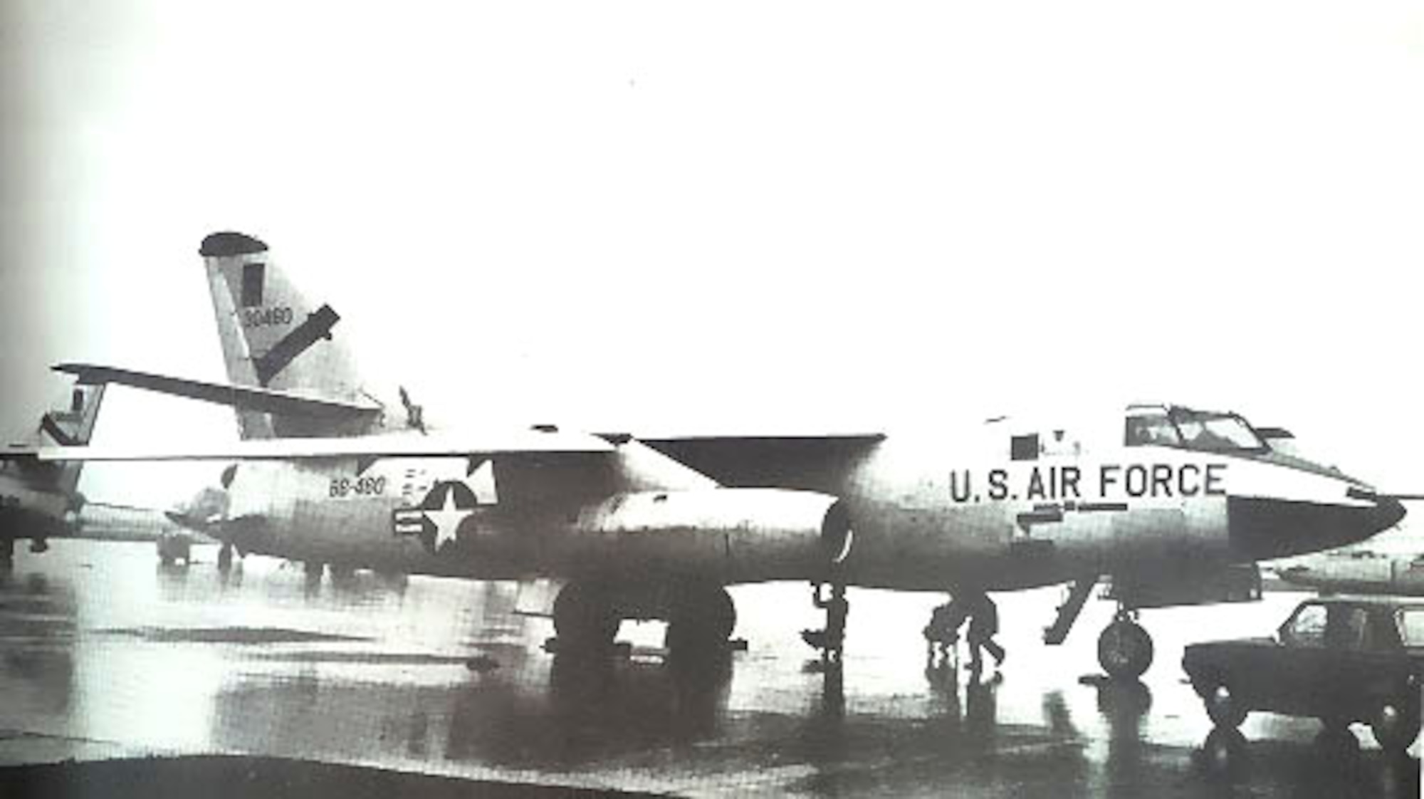 The first RB-66 “Destroyer” arrives at Shaw Air Force Base, S.C., 1956. The RB-66 was a reconnaissance-bomber aircraft that focused on the collection of imagery and signal intelligence. (Courtesy photo)