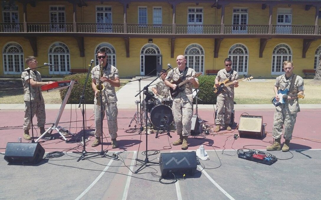 The Marine Corps Recruit Depot San Diego Band performs live for each Basic Recruiter Course in order to enhance the Marines Product Knowledge on the Musician Enlistment Option Program. 