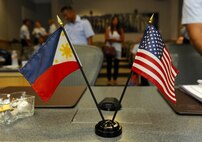 Headquarters Pacific Air Forces and Philippine Air Force conducted Airman-to-Airman (A2A) Talks at Joint Base Pearl Harbor-Hickam, Hawaii, Aug. 30, 2016.  The A2A talks between Pacific Air Forces and the Philippine Air Force is a forum to plan and discuss future operations, activities and actions (OAA) and strengthen the AF-AF relationship.  The talks are air forces specific enabling dialogue for regional security cooperation in air operations. (U.S. Air Force photo by Staff Sgt. Kamaile O. Chan)