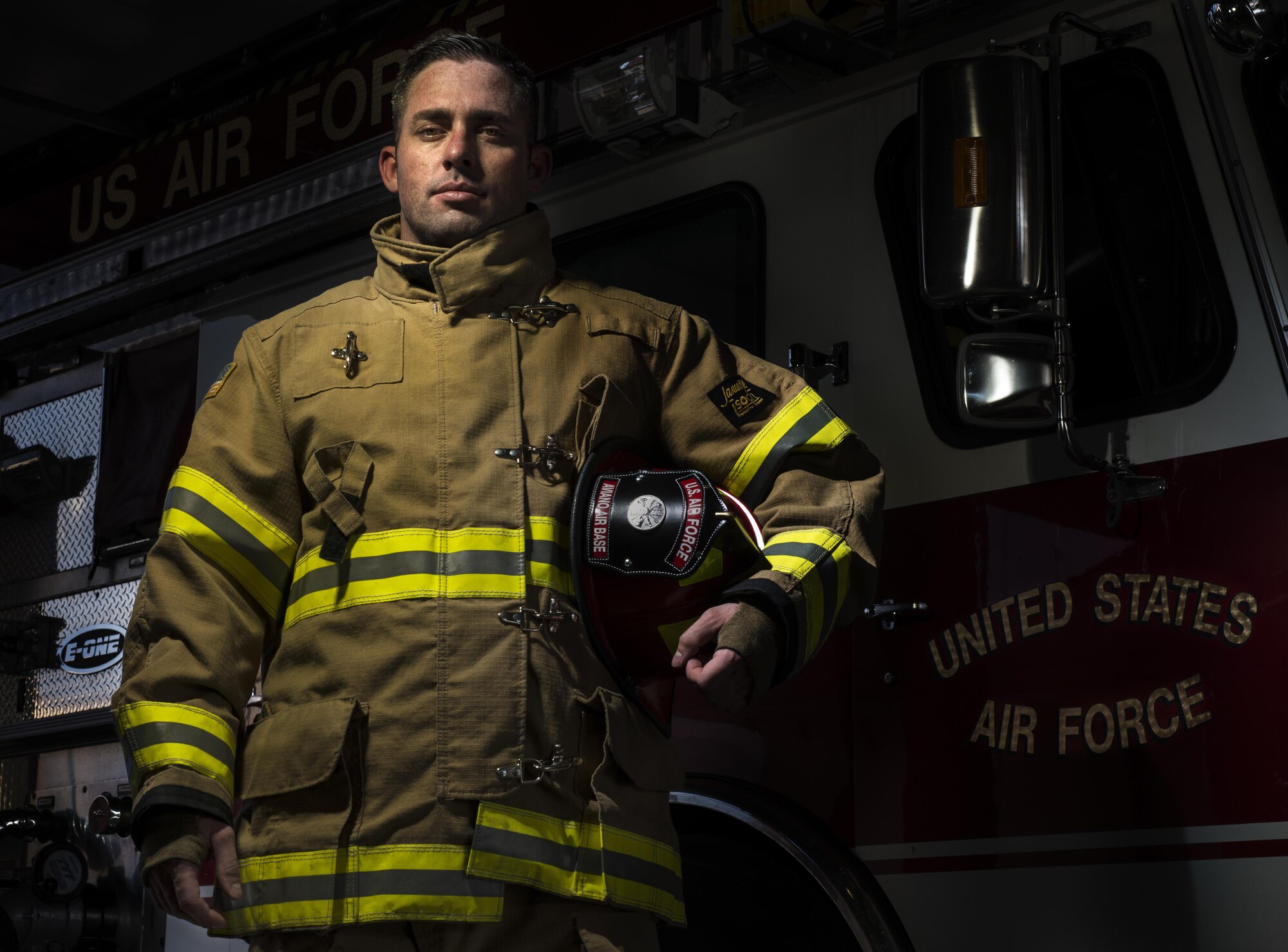 On July 28, 2016, Staff Sgt. Christopher Chaves, 31st Civil Engineer Squadron firefighter, was returning from the Venice airport when an accident unfolded right in front of him. Chaves applied a tourniquet and splint the driver’s leg on scene. The truck driver, Paul Enrico Gheorghe, a resident of Roveredo in Piano, Italy, is still recovering at home with his leg intact due to Chaves’ efforts. (U.S. Air Force photo by Airman 1st Class Cory W. Bush/Released)
