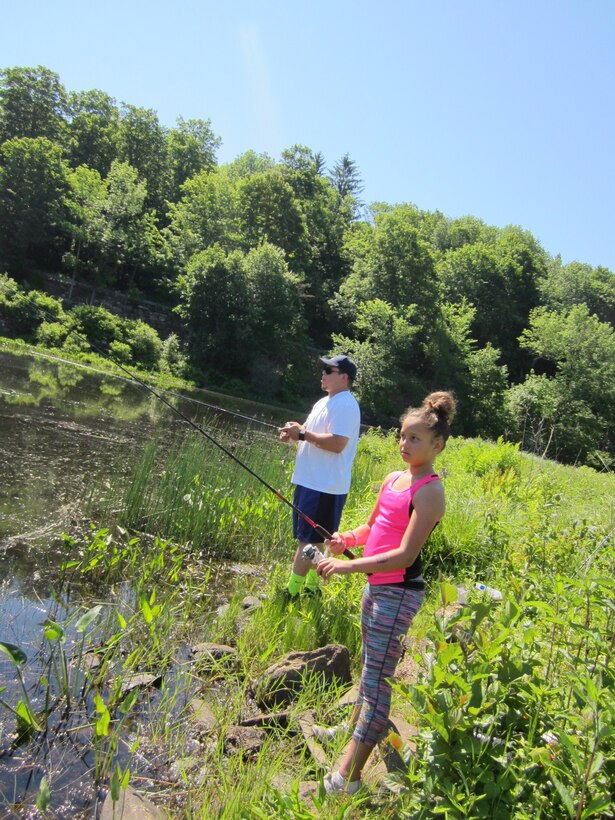 Participants of all ages enjoyed fishing at Westville Lake.                               