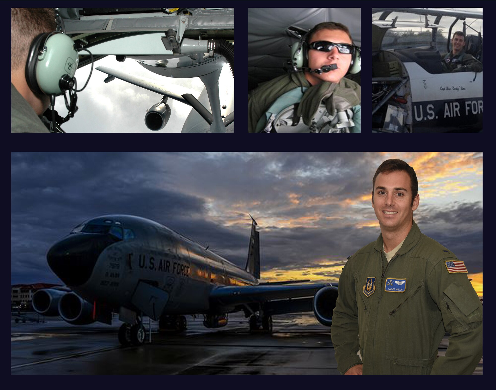 First Lieutenant Lance Welch currently assigned to the 63rd Air Refueling Squadron, MacDill Air Force Base, Florida,  was introduced to flying at a young age, and continues to carry on his family’s tradition.