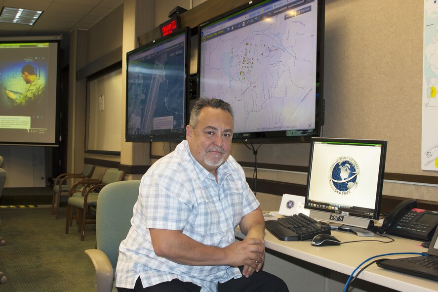 Armando Aguirre serves as the geospatial information specialist and Geospatial Information Office manager at AEDC, where he manages and provides geographic data for the AEDC region. (U.S. Air Force photos/Holly Peterson)