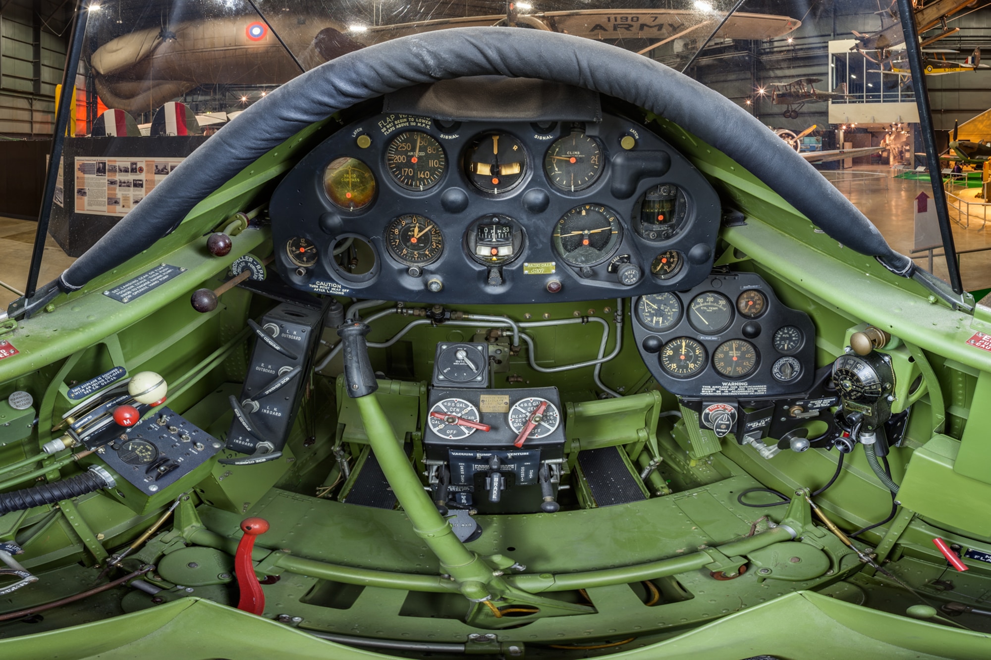 DAYTON, Ohio -- Northrop A-17A cockpit view in the Early Years Gallery at the National Museum of the United States Air Force.(Photo courtesy of Lyle Jansma, Aerocapture Images) 