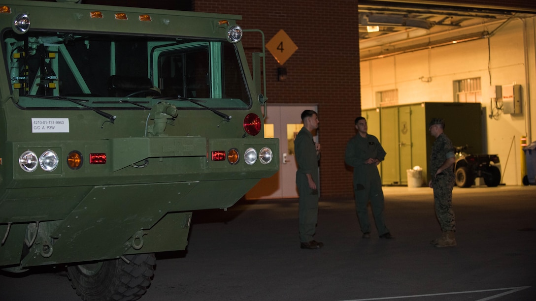 U.S. Marines convoy equipment from Joint Base Berry to downtown Nashville in preparation for Marine Week, Sept. 6, 2016. The equipment will be set up as static displays at Riverfront Park for access to the general public throughout the week. Marine Week is the Marine Corps’ largest annual community outreach project and this year marks the seventh year of the event.