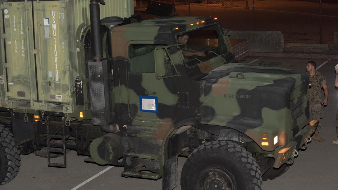 U.S. Marines convoy equipment from Joint Base Berry to downtown Nashville in preparation for Marine Week, Sept. 6, 2016. The equipment will be set up as static displays at Riverfront Park for access to the general public throughout the week. Marine Week is the Marine Corps’ largest annual community outreach project and this year marks the seventh year of the event.