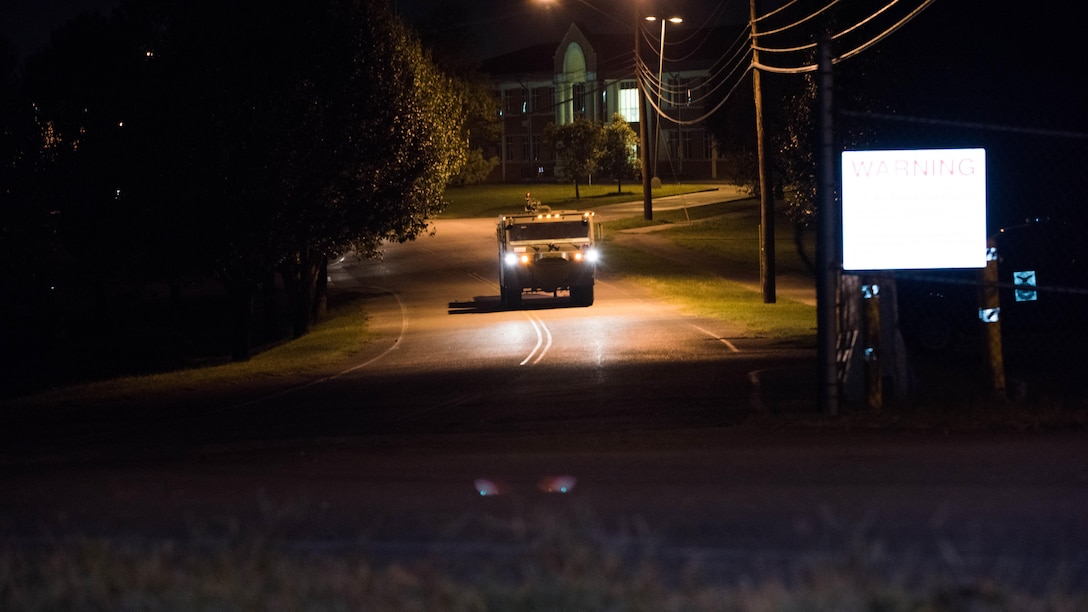 U.S. Marines convoy equipment from Joint Base Berry to downtown Nashville in preparation for Marine Week, Sept. 6, 2016. The equipment will be set up as static displays at Riverfront Park for access to the general public throughout the week. Marine Week is the Marine Corps’ largest annual community outreach project and this year marks the seventh year of the event.