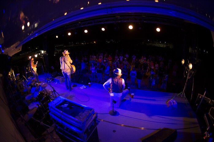 The Scooter Brown Band, a country and southern rock band based out of Houston, Texas, perform for the crowd during the Summer Music Festival hosted by Marine Corps Community Services at Marine Corps Air Station Iwakuni, Japan, Aug. 27, 2016. The Scooter Brown Band performed as the headline band during the festival, which also included local bands from Iwakuni and Hiroshima. The Summer Music Festival was put together for service members, residents and Japanese locals to enjoy the end of the summer with free music, food and fun. (U.S. Marine Corps photo by Lance Cpl. Donato Maffin)