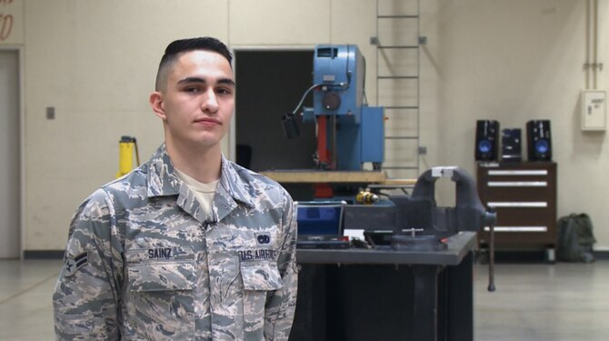 U.S. Air Force Airman 1st Class Issak Sainz, an aircraft structural maintenance journeyman with the 35th Maintenance Squadron, poses for a portrait at Misawa Air Base, Japan, Sept. 01, 2016. Sainz was recognized as the Wild Weasel of the Week by the 35th MXS for his outstanding work ethic, superior performance and overall good conduct and discipline. Perecko hails from Gloucester, Virginia. (U.S. Air Force photo by Senior Airman Jarrod Vickers)
