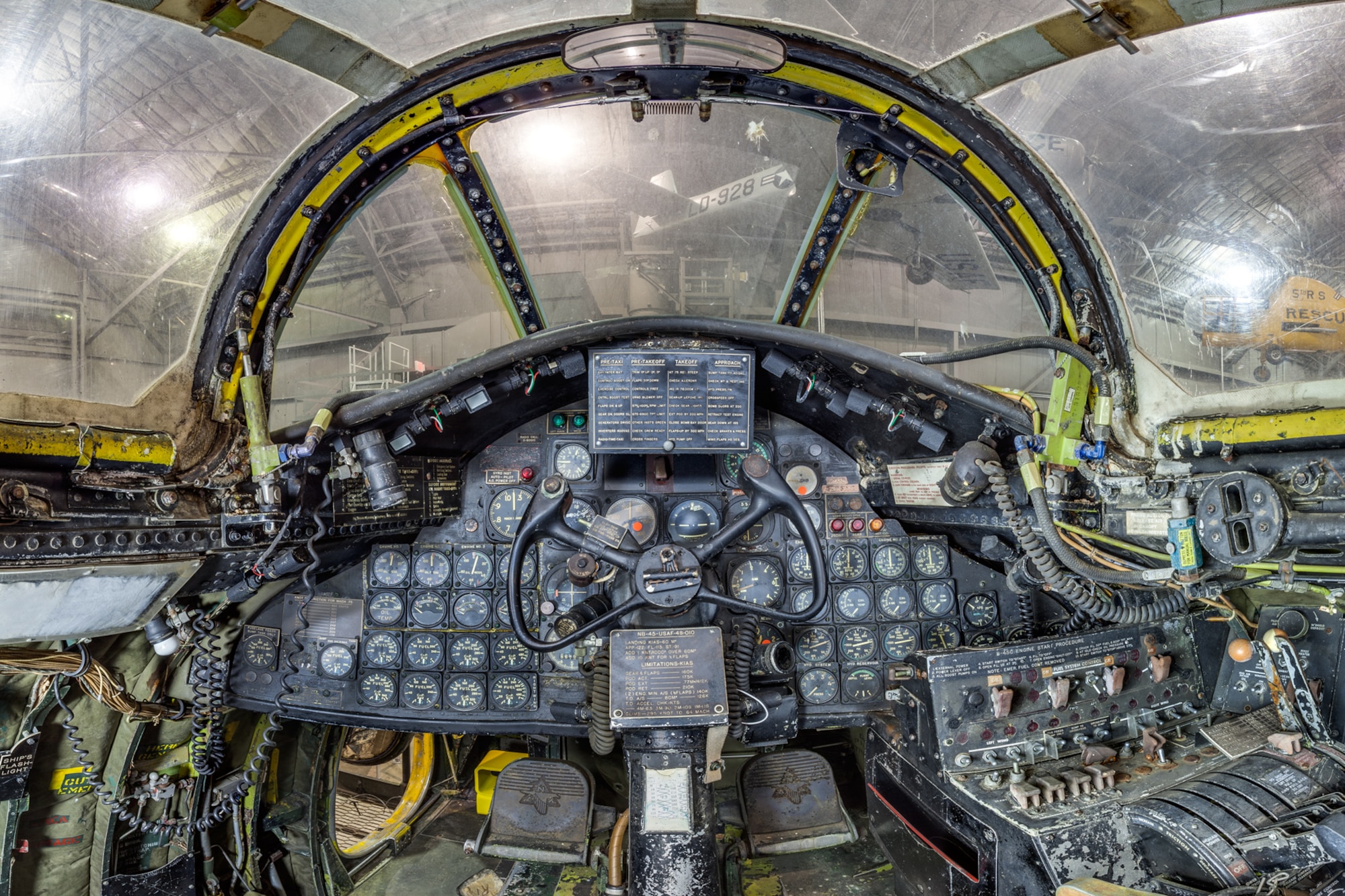 DAYTON, Ohio -- North American B-45C Tornado pilot cockpit view in the Korean War Gallery at the National Museum of the United States Air Force.(Photo courtesy of Lyle Jansma, Aerocapture Images)  
