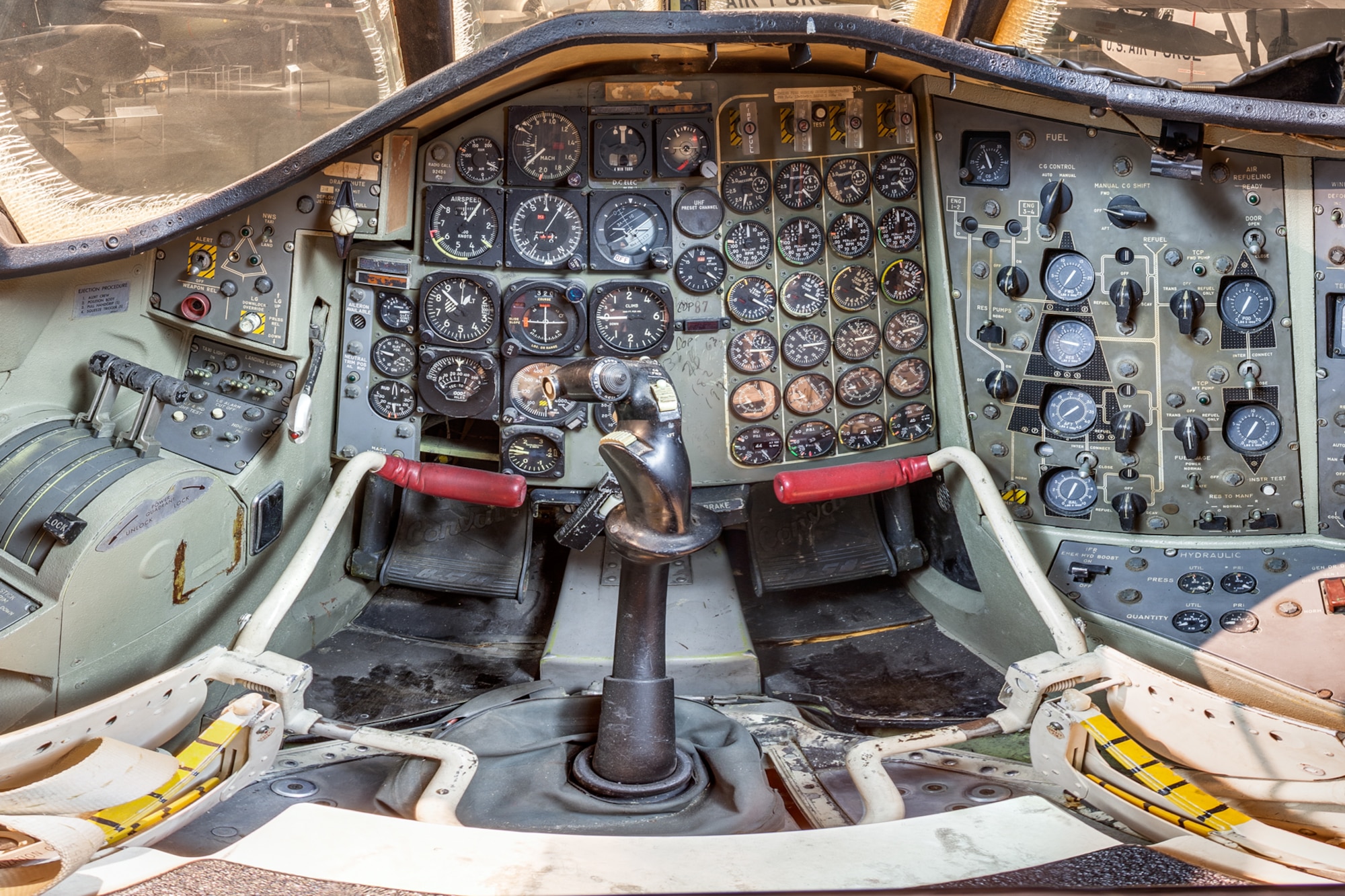 DAYTON, Ohio -- Convair B-58A Hustler pilot cockpit view in the Cold War Gallery at the National Museum of the United States Air Force.(Photo courtesy of Lyle Jansma, Aerocapture Images)  