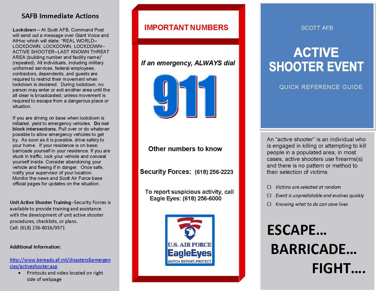 Active Shooter exercise Sept. 8 at Scott AFB > Scott Air Force Base > News