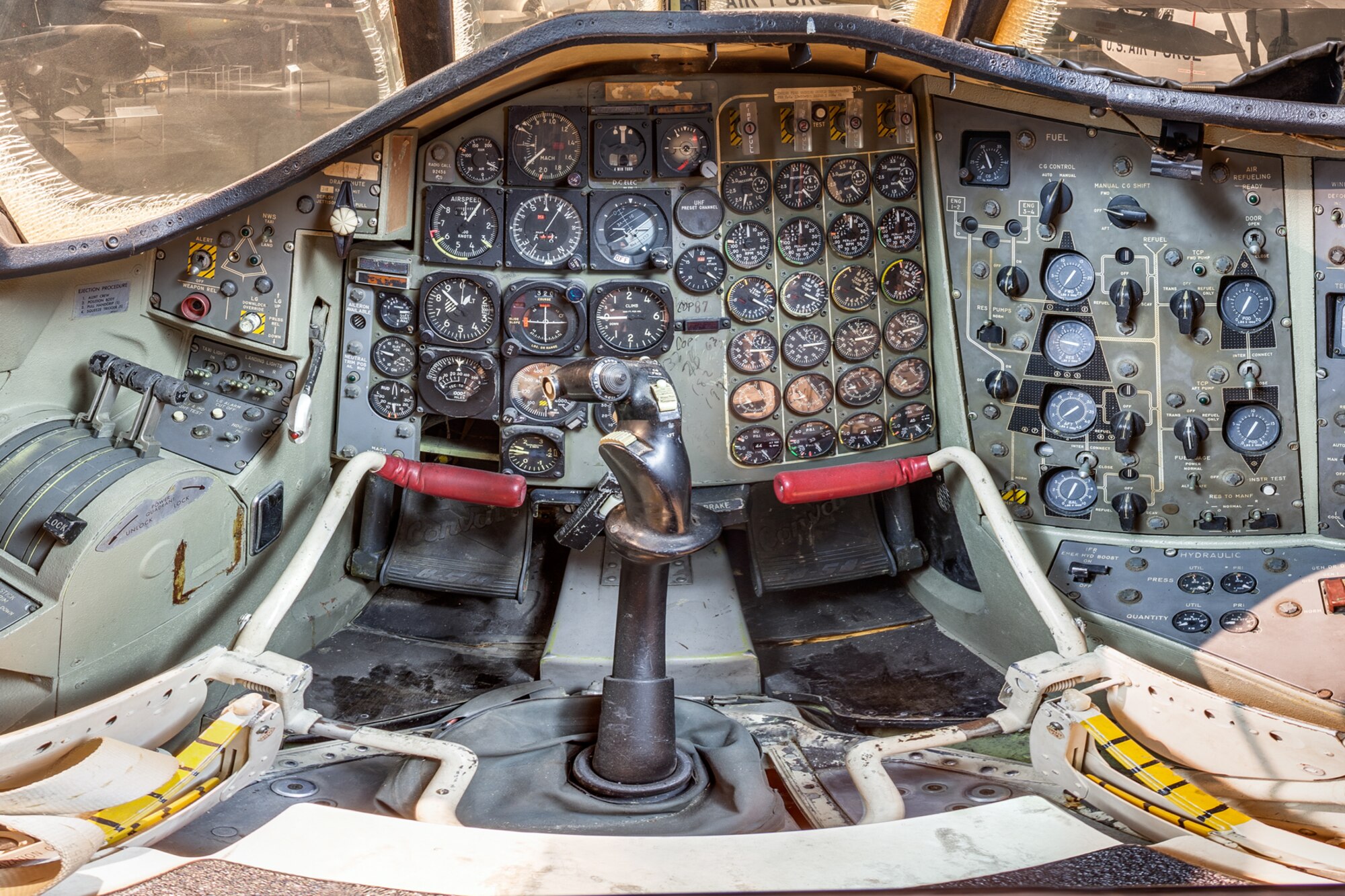 DAYTON, Ohio -- Convair B-58A Hustler pilot cockpit view in the Cold War Gallery at the National Museum of the United States Air Force.(Photo courtesy of Lyle Jansma, Aerocapture Images)  