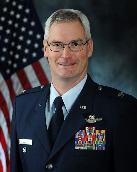 Colonel Randall J. Sauer, 459th Air Refueling Wing vice commander.