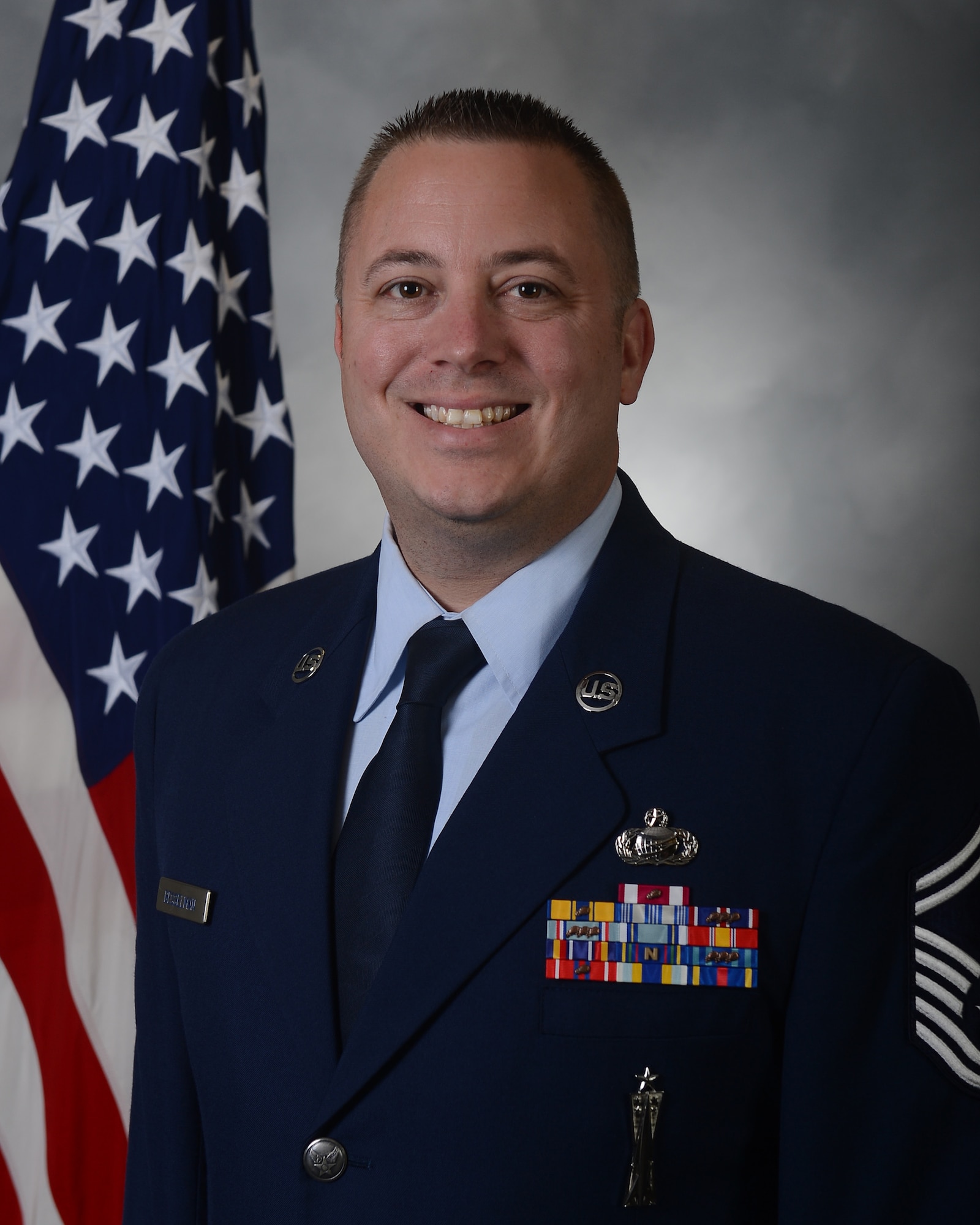 The Air Reserve Command encompassing both guard and reserve units is honoring Senior Master Sgt. John Besselman for being the top Force Support Senior Non-Commissioned Officer of 2015. Besselman, 446th Force Support Squadron education and training superintendent, received the award in July. (Photo by Senior Airman Jacob Jimenez)
