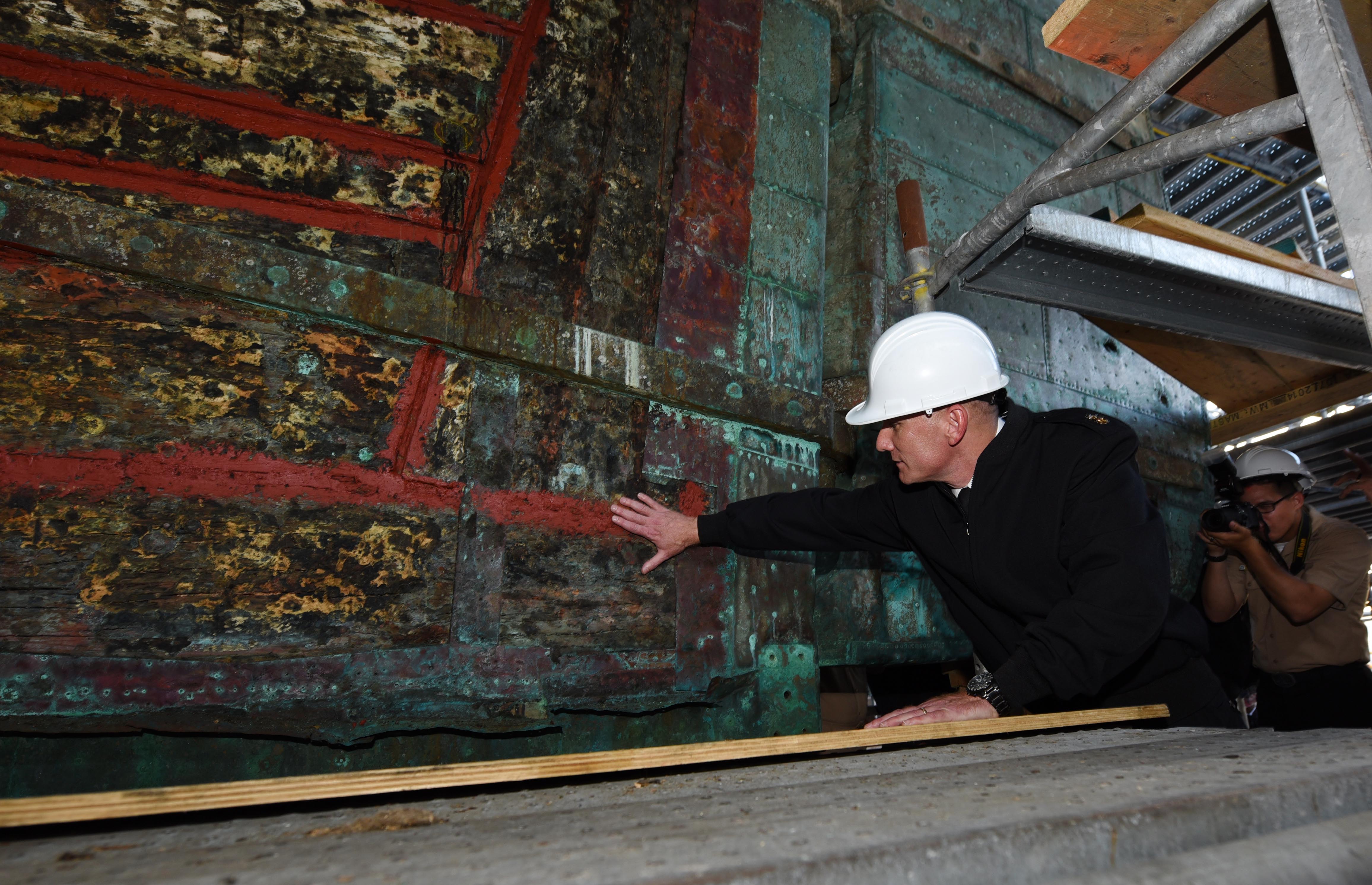 The USS Constitution is taken out of water for repairs periodically. 