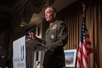 Marine Corps Gen. Joe Dunford, chairman of the Joint Chiefs of Staff, attends the Roots of Resilience Gala hosted by the nonprofit organization Tuesday’s Children in New York City, Sept. 8, 2016. Dunford accepted the Hero Award on behalf of the men and women of the armed forces. Tuesday’s Children was founded to promote long-term healing for those directly impacted by the events of Sept. 11, 2001. The organization now also supports communities affected by acts of terror worldwide. DoD photo by Army Sgt. James K. McCann
