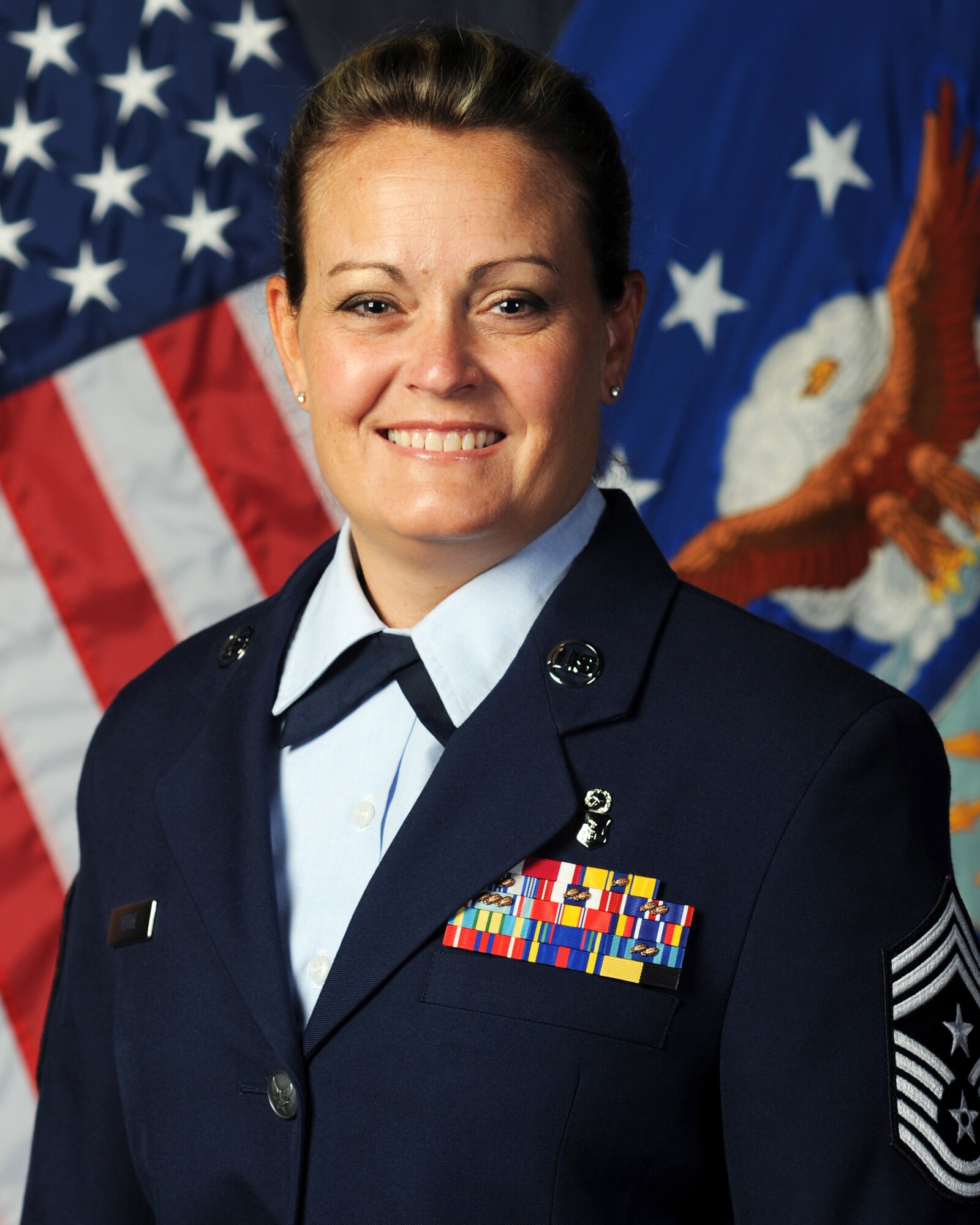 Chief Master Sgt. Jessica Settle took the reins as the top enlisted professional of the Missouri Air National Guard’s 131st Bomb Wing, Aug 6, 2016.  (Courtesy photo)