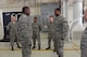 Brigadier General Stacey Hawkins, Director of Logistics, Engineering and Force Protection, Headquarters Air Mobility Command, visits the 126th Air Refueling Wing at Scott Air Force Base, Illinois, August 16, 2016.  (National Guard photo by Staff Sgt. Andrew Kleiser)